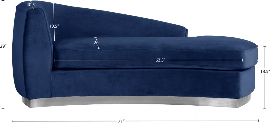 Chaise longue Julian en velours