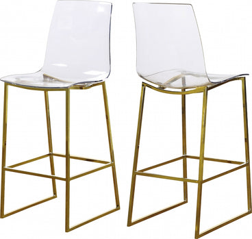 Tabouret de comptoir doré Lumen