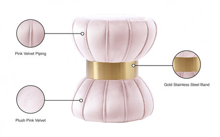 Pouf en velours Vino | Tabouret
