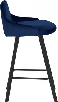 Tabouret de comptoir en velours Vivienne