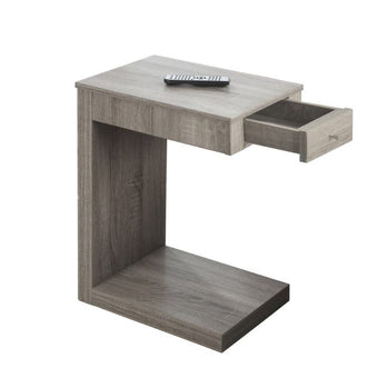 TABLE D'APPOINT - TAUPE FONCE AVEC UN TIROIR