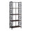 BIBLIOTHEQUE - 62"H / ESPRESSO / ETAGERE METAL NOIR 