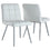 CHAISE DE SALLE A MANGER - 2PCS / 32"H / SIMILI-CUIR BLANC / CHROME 