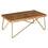 Table basse Madox en or naturel et vieilli