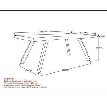 Table basse Virag en naturel