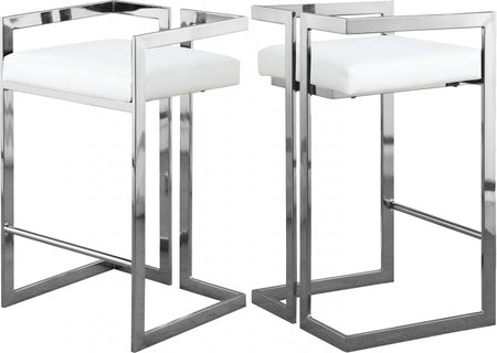 Tabouret de comptoir en similicuir Ezra