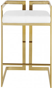 Tabouret de comptoir en similicuir Ezra