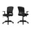 CHAISE DE BUREAU - SIMILICUIR NOIR / MULTIPOSITIONS 