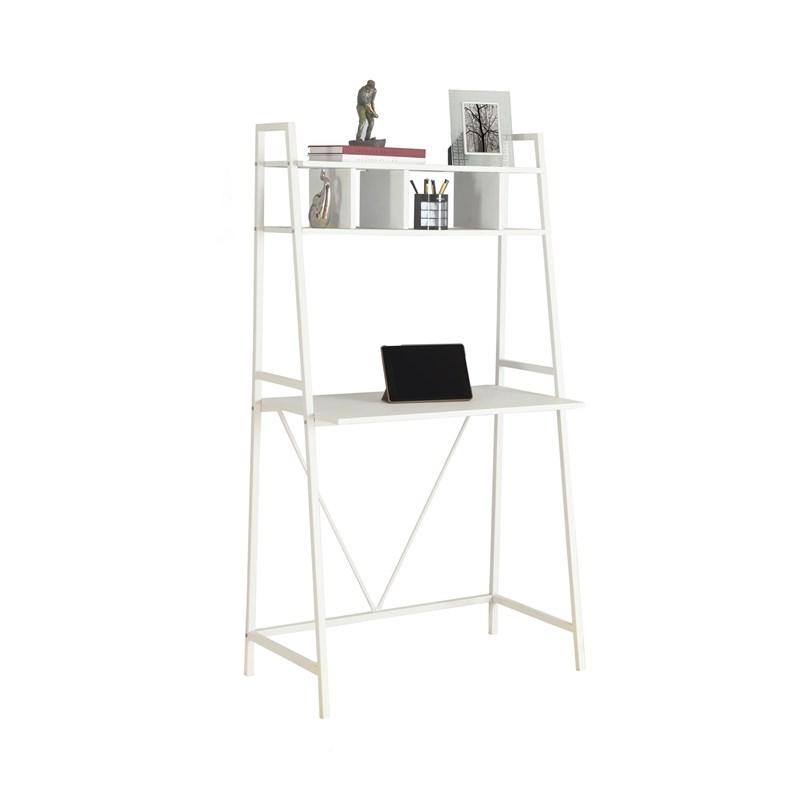 BUREAU D'ORDINATEUR - 32"L / DESSUS BLANC / METAL BLANC