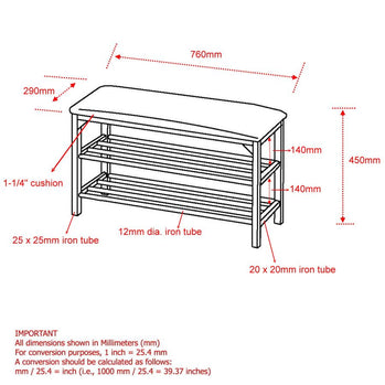 Banc à 2 niveaux Foster en noir