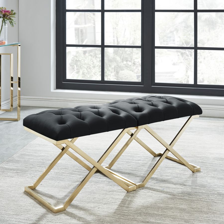 Banc Rada en Noir/Or