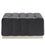 Pouf cocktail rectangulaire Magnum en gris/argent 