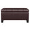 Pouf de rangement rectangulaire Bella en brun