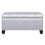 Pouf de rangement rectangulaire Bella en blanc