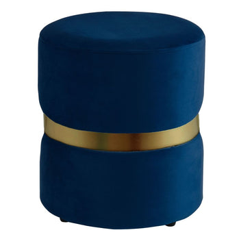 Pouf Rond Violet en Bleu