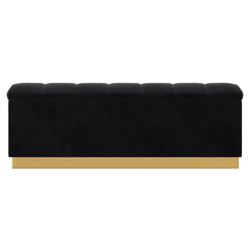 Pouf de rangement Esna en noir