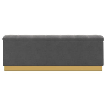 Pouf de rangement Esna en gris