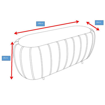 Pouf Gayle en bleu marine