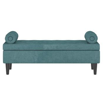 Pouf de rangement Adith en Aqua