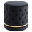 Pouf rond Delilah en noir/or