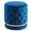 Pouf rond Delilah en bleu/or