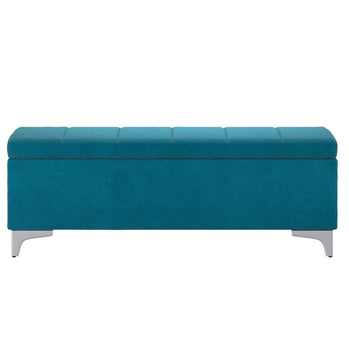 Pouf de rangement Ethel en Aqua