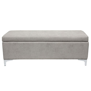 Pouf de rangement Ethel en gris