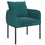 Chaise d'appoint Petrie en Aqua avec patte noire