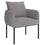 Chaise d'appoint Zana en gris avec patte noire