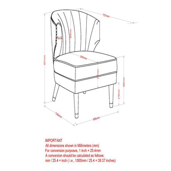 Chaise d'appoint Kyrie en selle