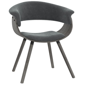 Chaise d'appoint/de salle à manger Holt en velours gris