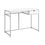 BUREAU D'ORDINATEUR - 42"L / BLANC / METAL ARGENT