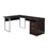 BUREAU D'ORDINATEUR - 80"L / ESPRESSO ORIENTATION GAUCHE OU DROITE 