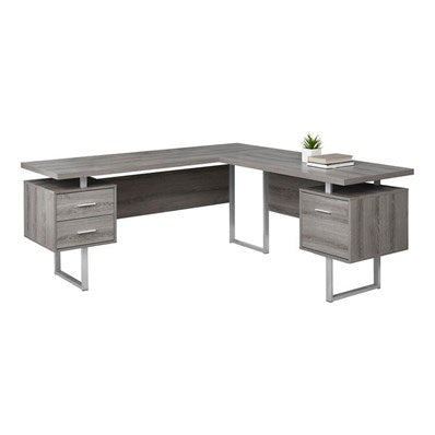 BUREAU D'ORDINATEUR - 70"L / TAUPE FONCÉ ORIENTATION GAUCHE OU DROITE
