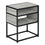 TABLE D'APPOINT - 22"H / GRIS / METAL NOIR