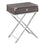 TABLE D'APPOINT - 24"H / FONCE TAUPE / METAL CHROME 