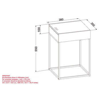 Table d'appoint Eryk en gris