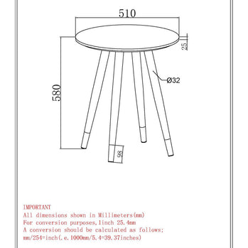 Table d'appoint ronde Emery en blanc