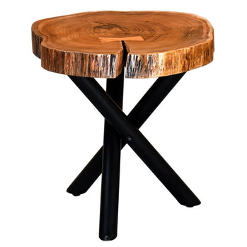 Table d'appoint Shlok en naturel/pieds noirs