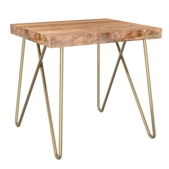 Table d'appoint Madox en or naturel et vieilli