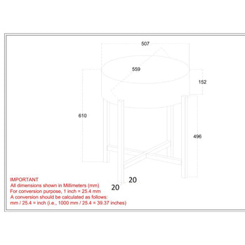 Table d'appoint Blox en naturel