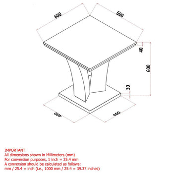 Table d'appoint Napoli en gris