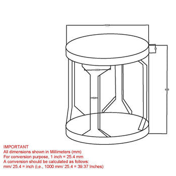 Table d'appoint Avni en naturel vieilli