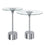 Ensemble de table d'appoint 2 pièces Tulip en chrome