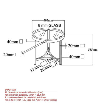 Table d'appoint Strata en chrome