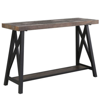 Table console Langport en chêne rustique