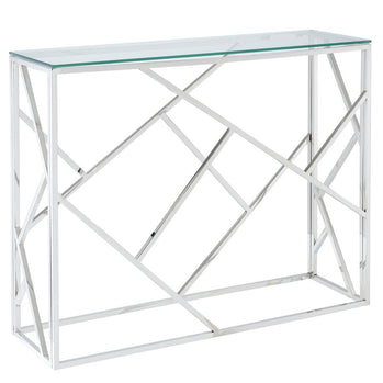 Table console Genévrier en argent