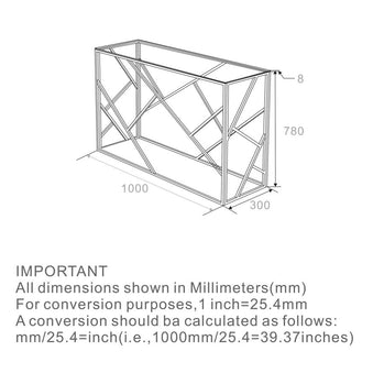 Table console Genévrier en argent