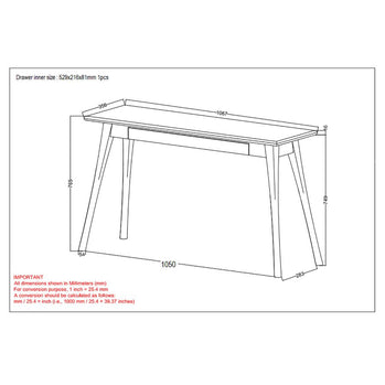 Chintu Console/Bureau en Gris Clair