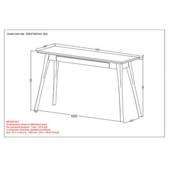 Chintu Console/Bureau en Noyer